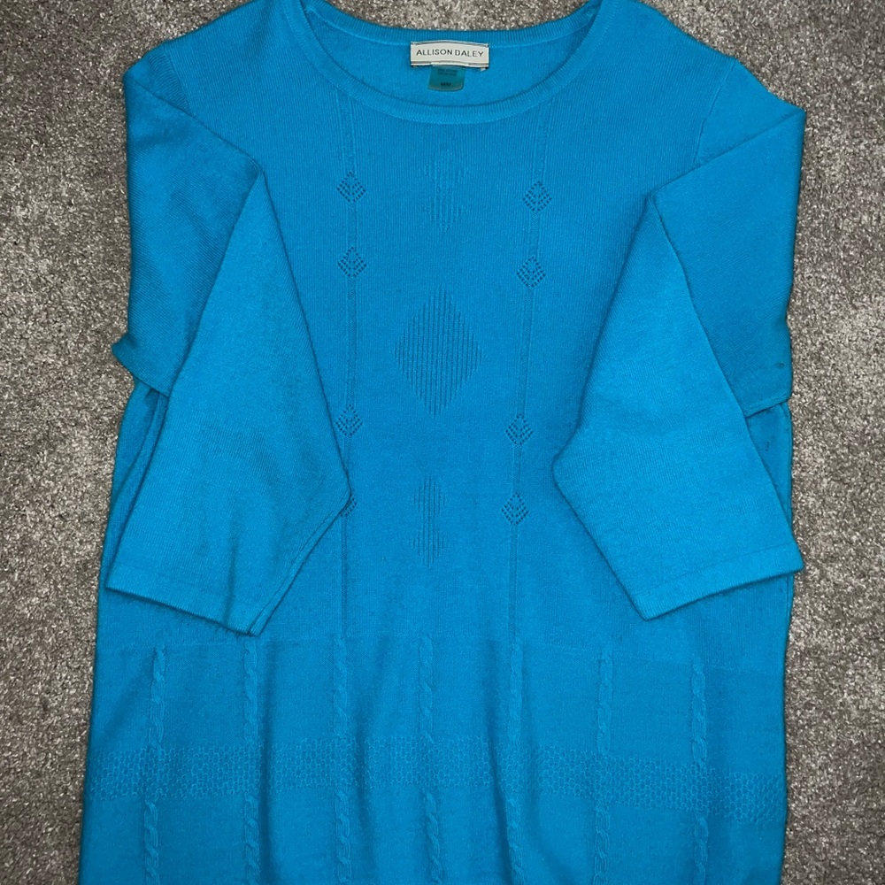 Allison Daley Vibrant Blue Long Sleeve Top